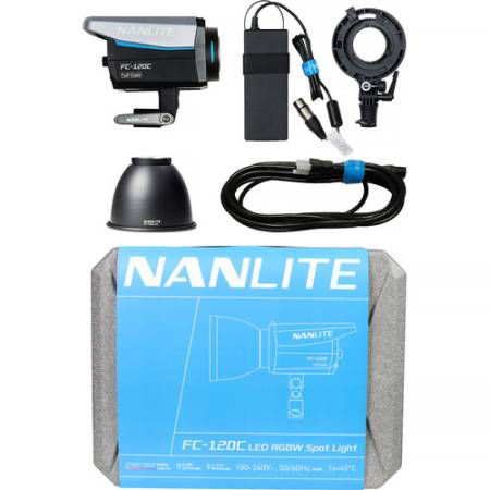 Nanlite FC-120C - lampa LED, zawartość zestawu